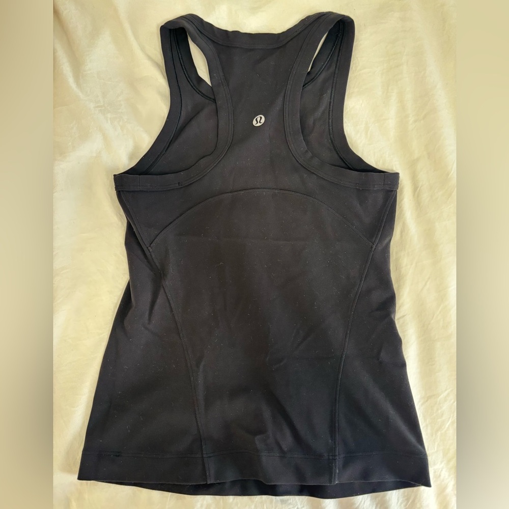 Lululemon Align waist-length racerback back tank top Black 0